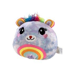 Cuddly Crew Rainbow Bear Plush Stuffed Animal Doll Toy 10 in wide